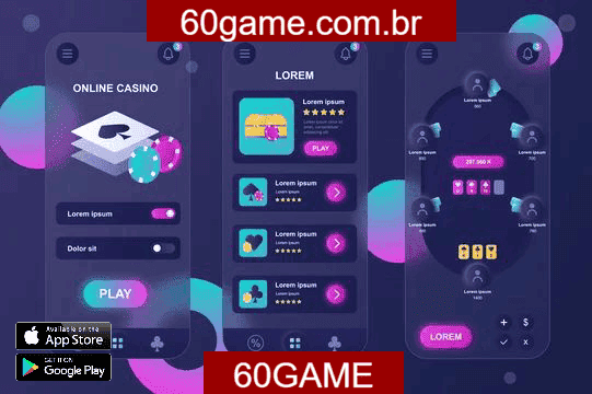 60GAME App Mobile - Android e iOS